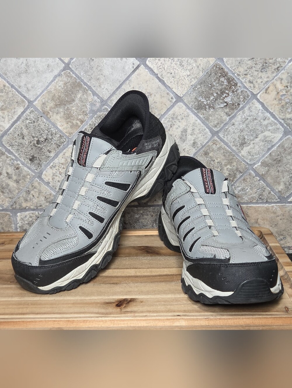 Skechers Hands Free Slip-Ins After Burn Ridgeburn Grey Men's 9.5M